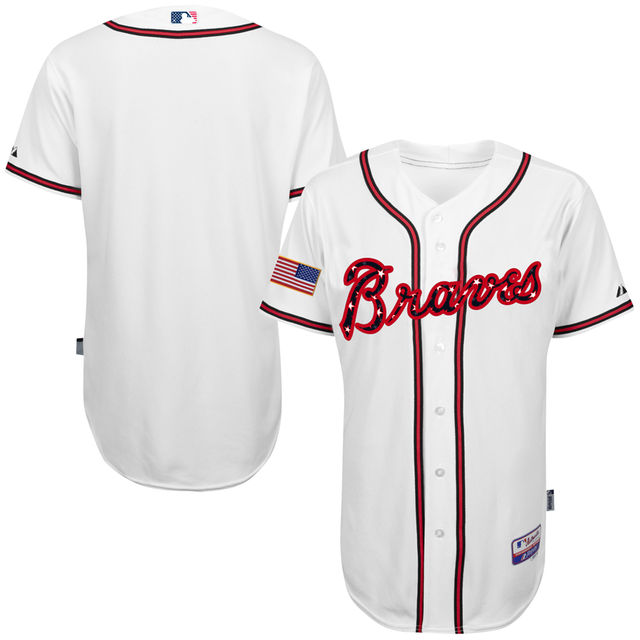 Atlanta Braves White 2016 Independence Day Stars & Stripes Authentic Cool Base Jersey