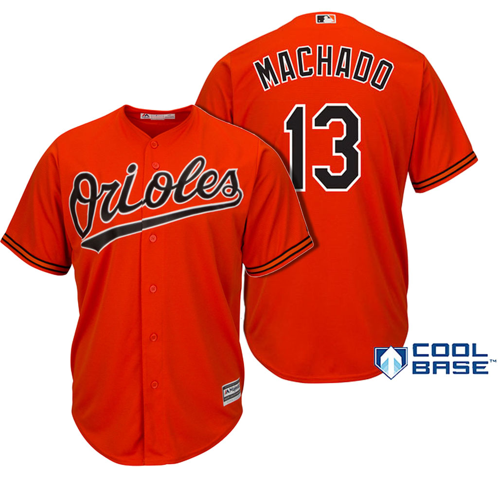 Baltimore Orioles #13 Manny Machado Alternate Orange Cool Base Jersey