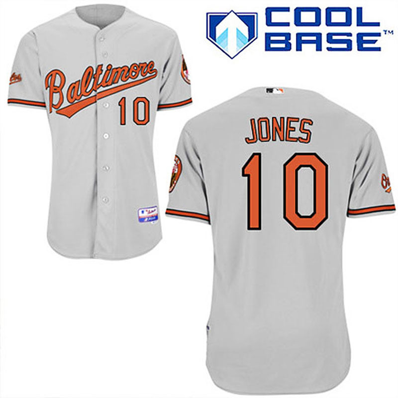 Baltimore Orioles #10 Adam Jones Grey Road Jersey