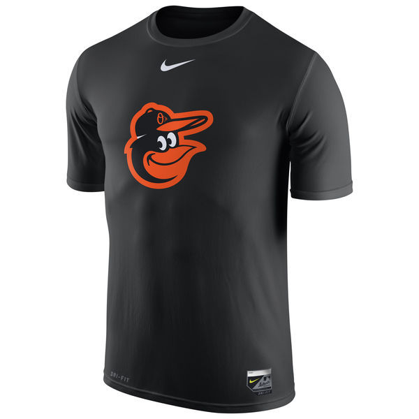 Baltimore Orioles Black Authentic Collection Legend Logo 1.5 Performance Dri-FIT T-Shirt