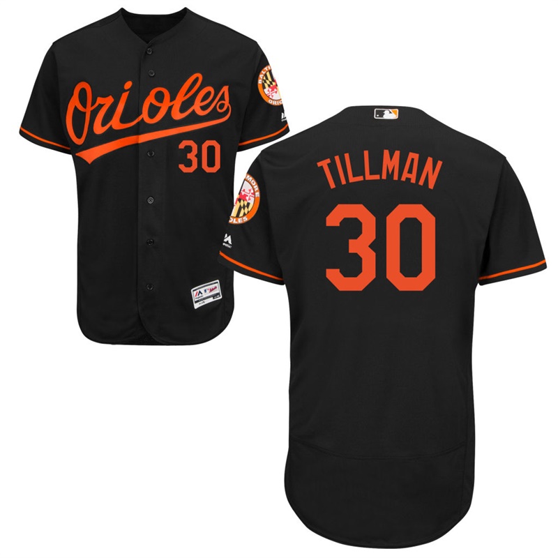 Baltimore Orioles Chris Tillman #30 Alternate Black Authentic Collection Flex Base Jersey