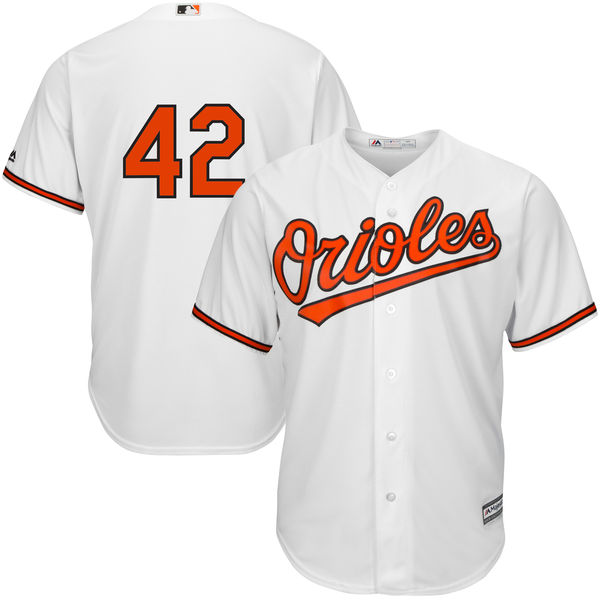 Baltimore Orioles Jackie Robinson #42 Majestic White Cool Base Jersey