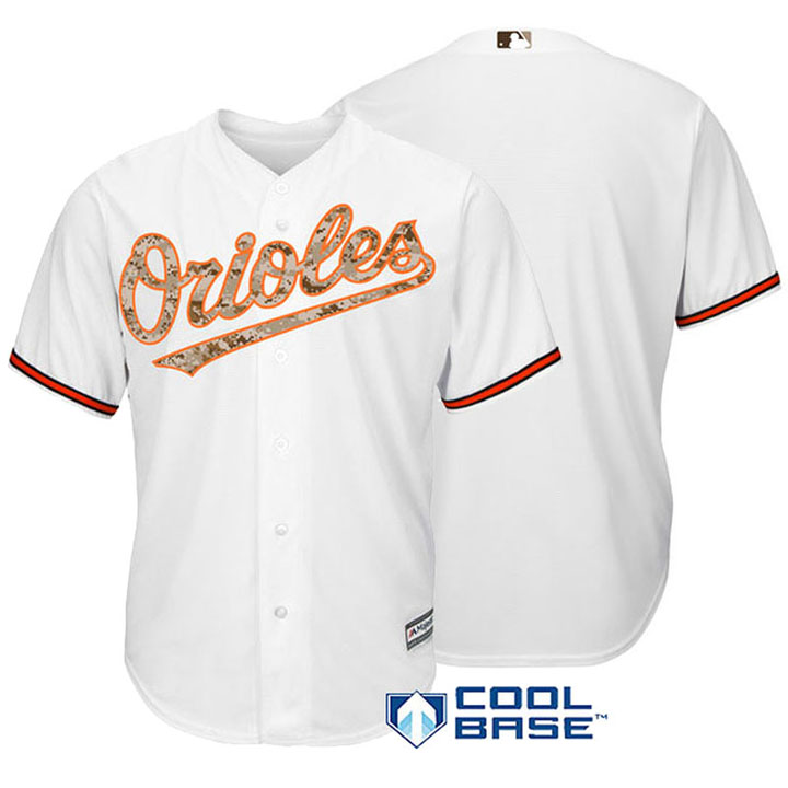 Baltimore Orioles Majestic White/Camo Team Jersey