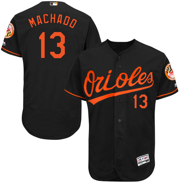 Baltimore Orioles Manny Machado #13 Black Authentic Collection Flexbase Player Jersey