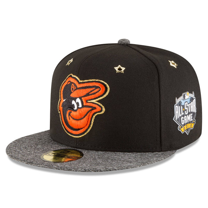 Baltimore Orioles New Era Black 2016 MLB All-Star Game Patch 59FIFTY Fitted Hat