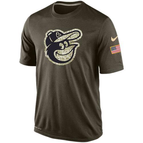 Baltimore Orioles Olive Camo Team Logo Baseball T-Shirt