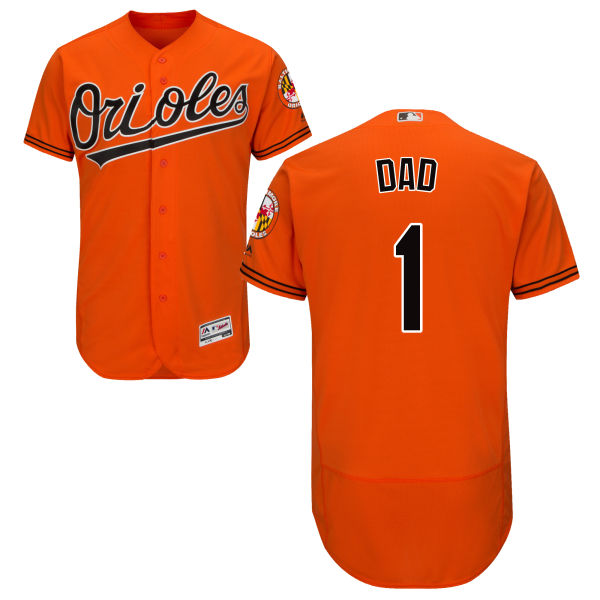 Baltimore Orioles Majestic Orange Father's Day Gift Authentic Jersey