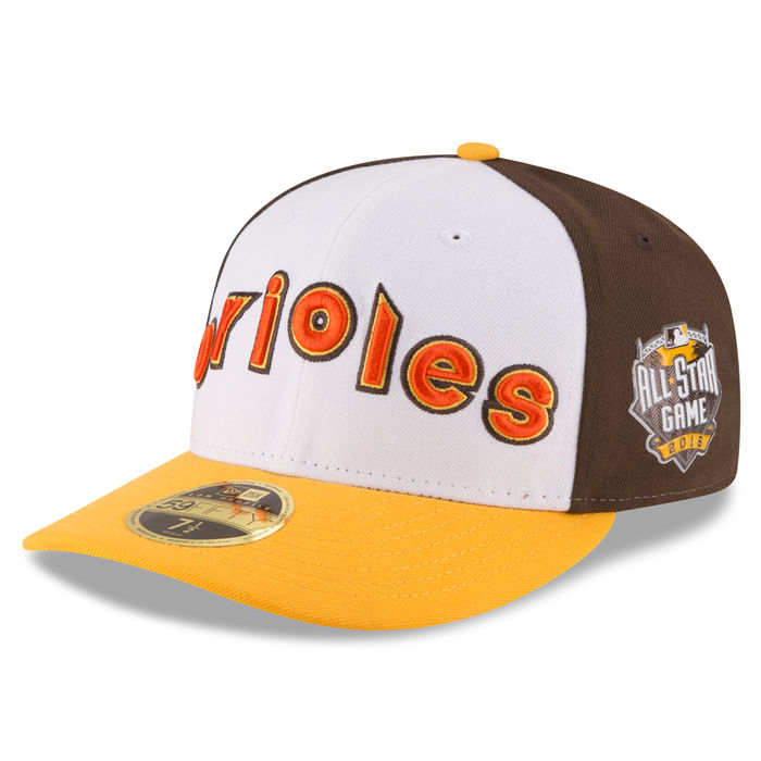 Baltimore Orioles New Era White/Yellow Home Run Derby 2016 All-Star Game Patch Low Profile 59FIFTY Fitted Hat