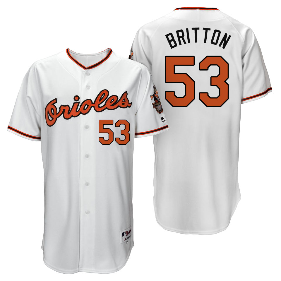 Baltimore Orioles Zach Britton #53 White 1966 Turn Back the Clock Throwback 50th Anniversary Jersey