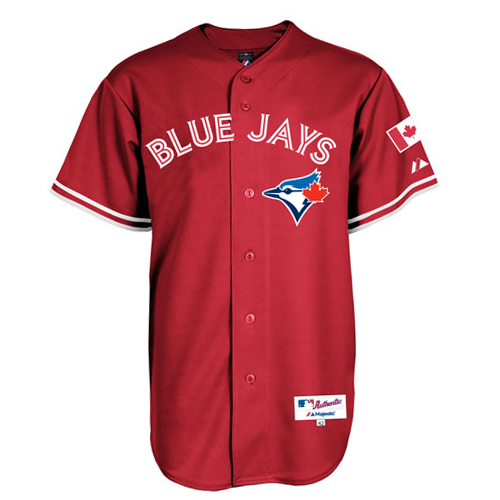 Toronto Blue Jays Majestic Red Official Cool Base Team Jersey