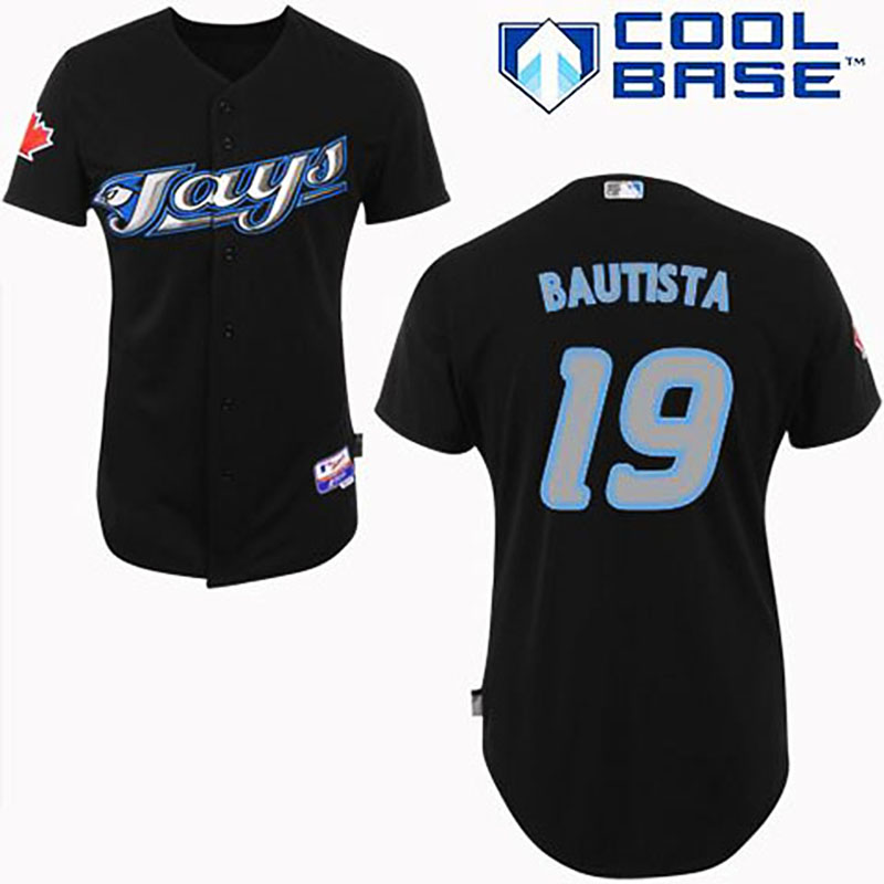 Toronto Blue Jays #19 Jose Bautista Black Alternate Cool Base Jersey