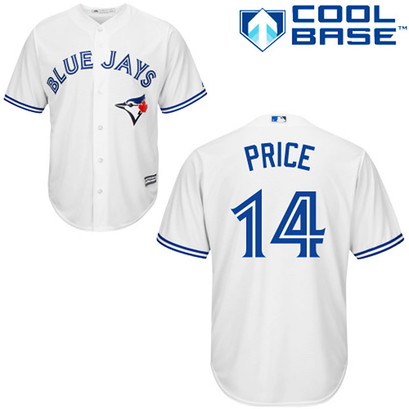 Toronto Blue Jays #14 David Price White Home Authentic Cool Base Jersey