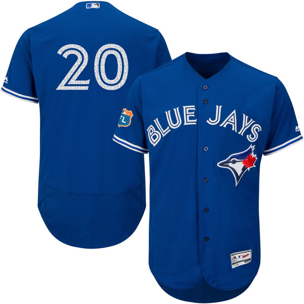 Toronto Blue Jays #20 Josh Donaldson Royal Blue Authentic Collection On-Field Spring Training Player Jersey