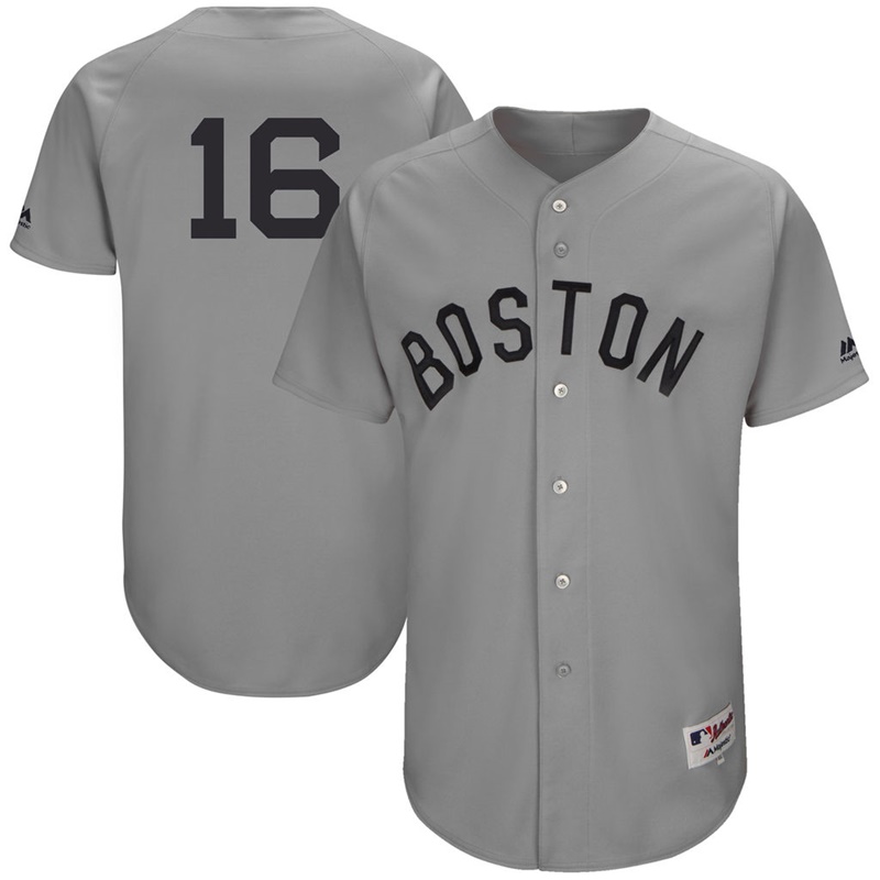 Men Boston Red Sox Andrew Benintendi #16 Gray Turn Back the Clock Flex Base Jersey