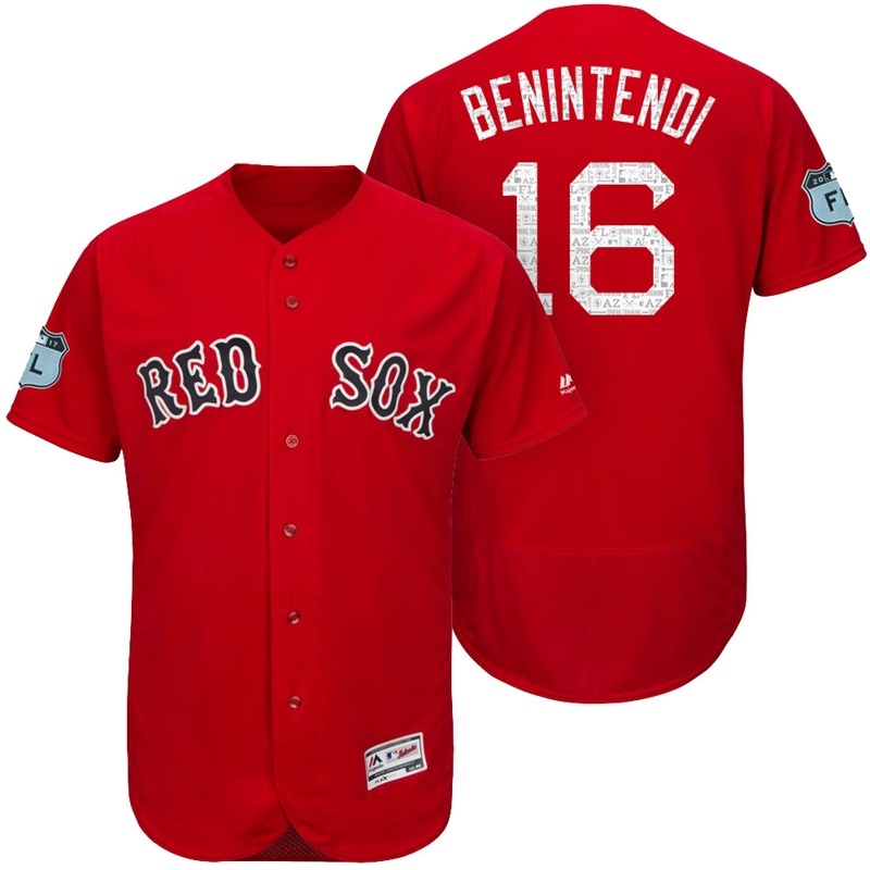 Boston Red Sox Andrew Benintendi #16 Scarlet 2017 Spring Training Flex Base Jersey