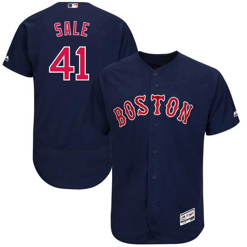 Men Boston Red Sox Chris Sale #41 Navy Alternate Flex Base Jersey