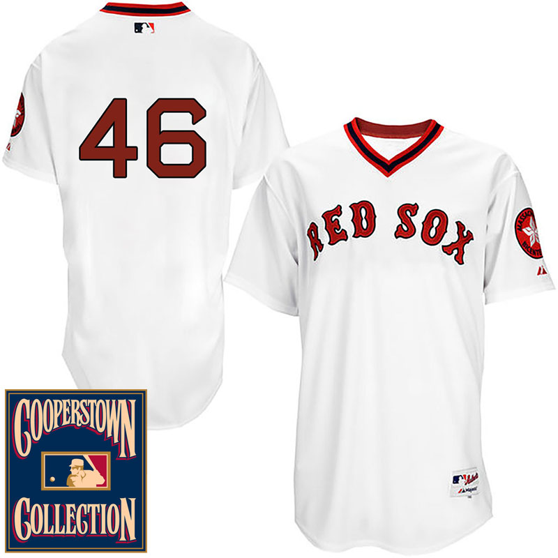 Boston Red Sox #46 Craig Kimbrel White 1976 Turn Back The Clock Throwback Jersey