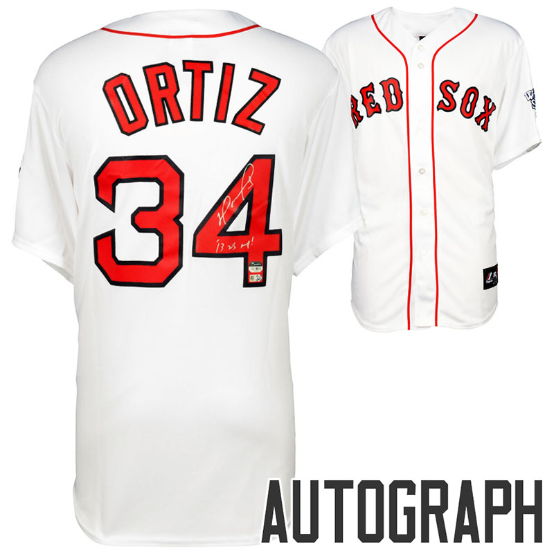 Boston Red Sox David Ortiz Autographed 2013 World Series White Jersey with MVP Inscription