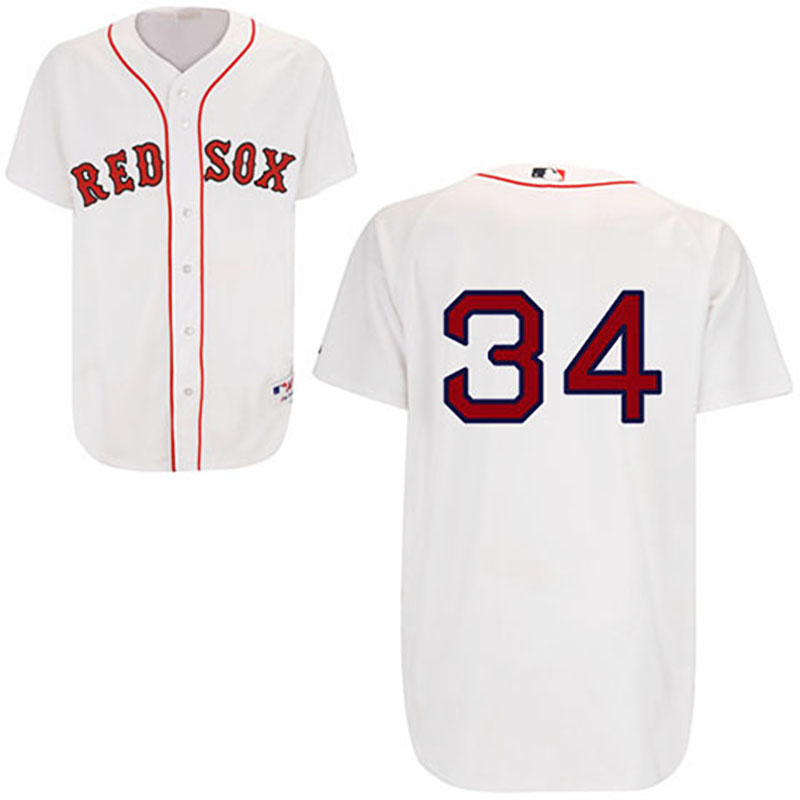 Boston Red Sox #34 David Ortiz White Man Home Jersey