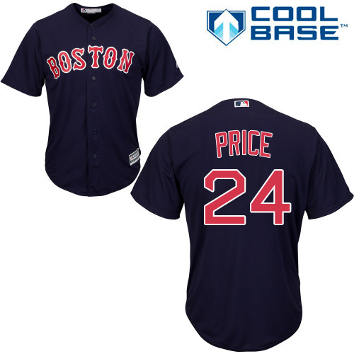 Boston Red Sox #24 David Price Majestic Navy Cool Base Authentic Player Jersey