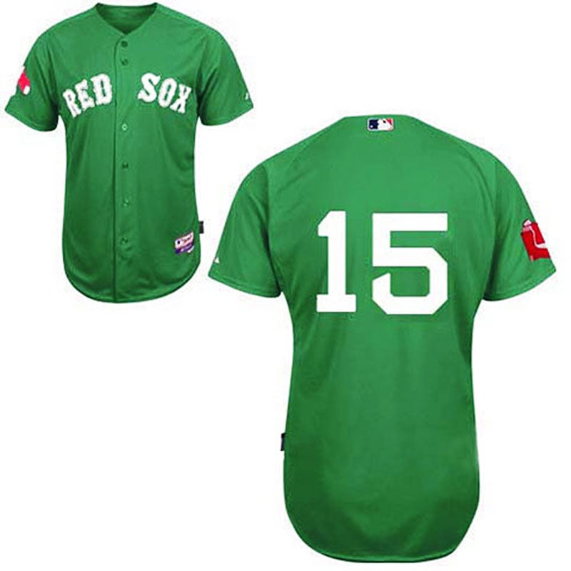 Boston Red Sox #15 Dustin Pedroia Green Jersey