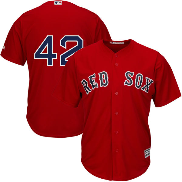 Boston Red Sox Jackie Robinson #42 Majestic Red Cool Base Jersey