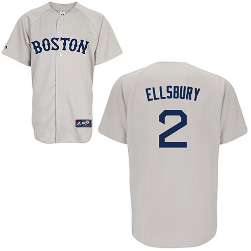 Boston Red Sox #2 Jacoby Ellsbury Grey Road Jersey