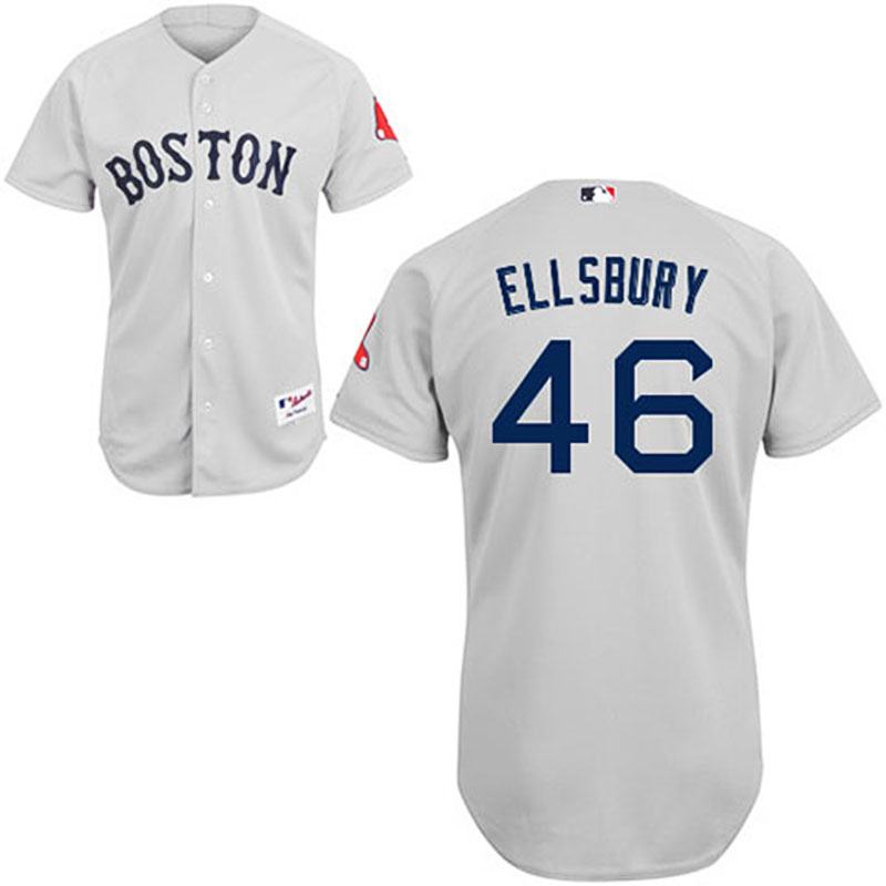 Boston Red Sox #46 Jacoby Ellsbury Grey Road Jersey