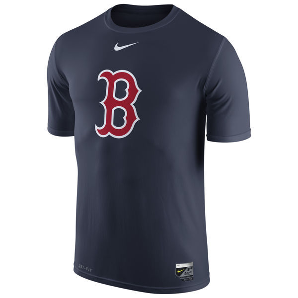 Boston Red Sox Black Authentic Collection Legend Logo 1.5 Performance Dri-FIT T-Shirt