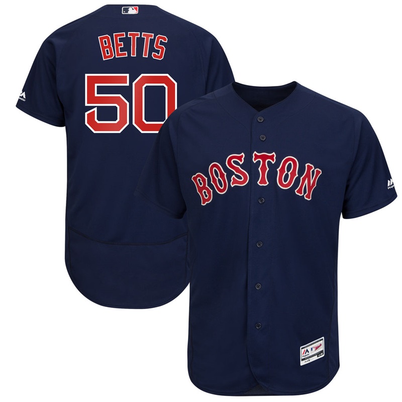 Men Boston Red Sox Mookie Betts #50 Navy Alternate Flex Base Jersey