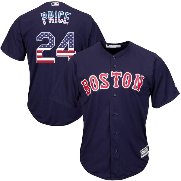 Boston Red Sox #24 David Price Navy Stars and Stripes Cool Base Jersey