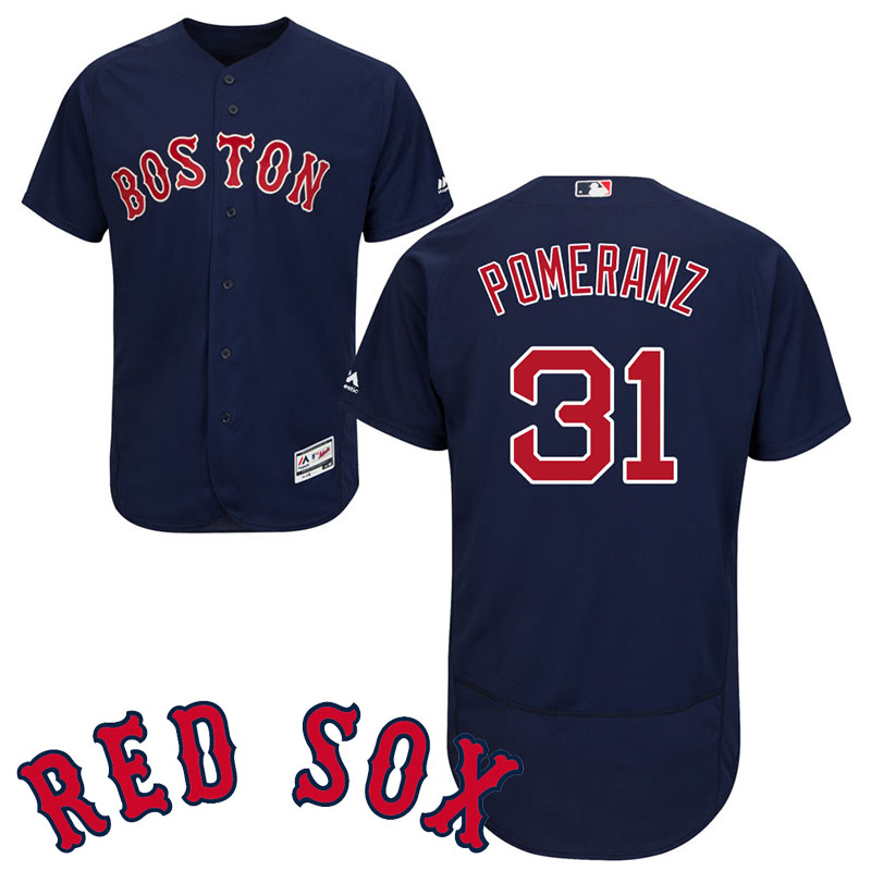 Boston Red Sox Pitcher #31 Drew Pomeranz Alternate Navy Flex Base Jersey