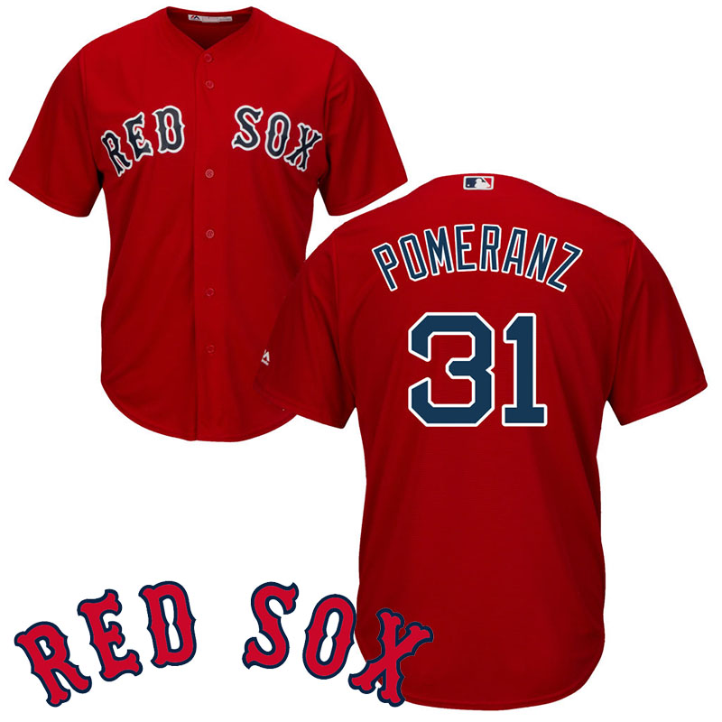 Boston Red Sox Pitcher #31 Drew Pomeranz Red Cool Base Jersey