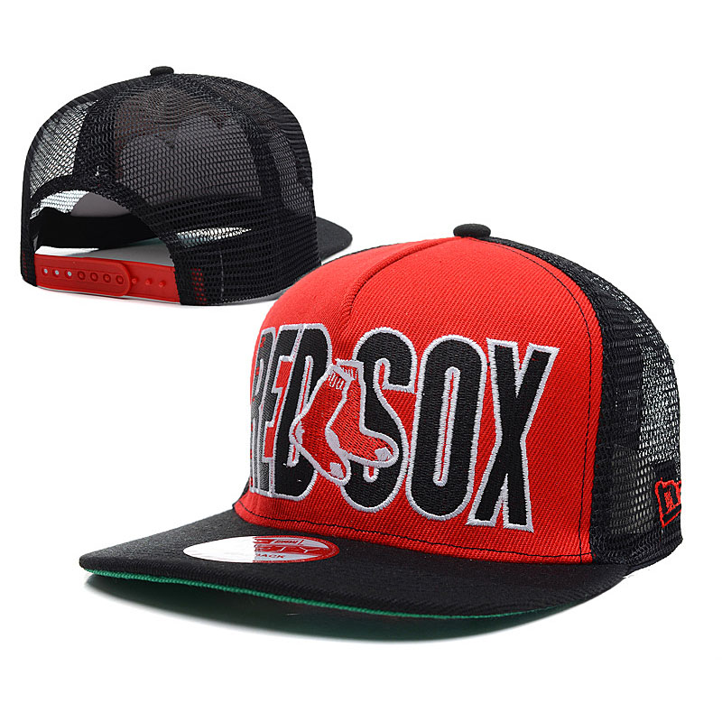 Boston Red Sox New Era Red/Black Trucker 9FIFTY Snapback Adjustable Hat