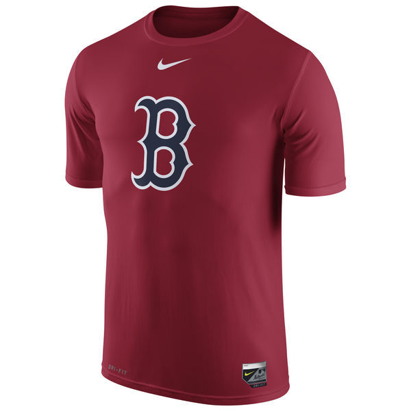 Boston Red Sox Red Authentic Collection Legend Logo 1.5 Performance Dri-FIT T-Shirt