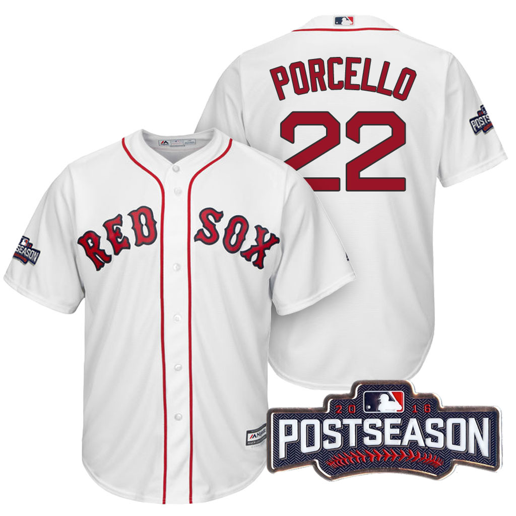 Boston Red Sox Rick Porcello #22 AL East Division Champions White 2016 Postseason Patch Cool Base Jersey