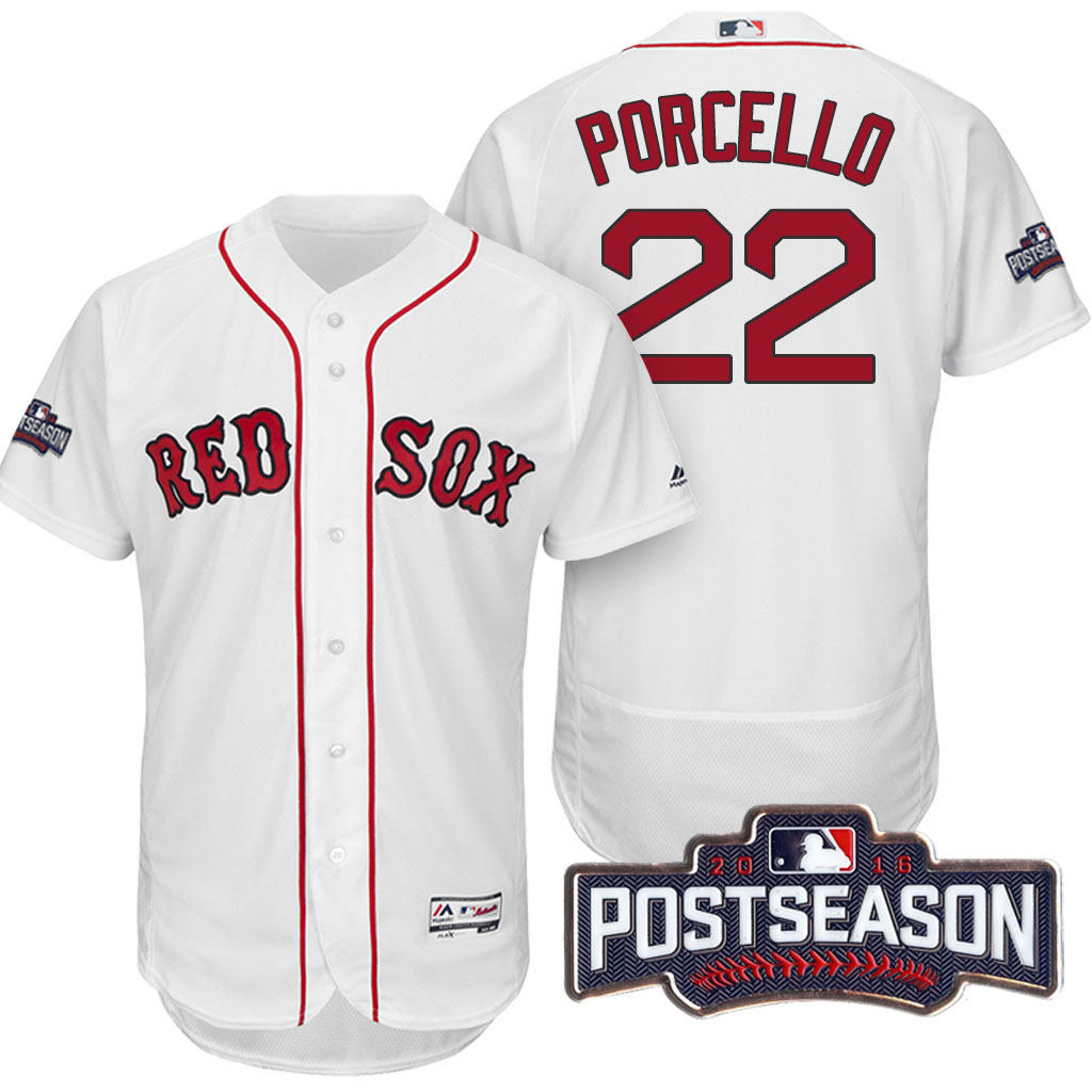 Boston Red Sox Rick Porcello #22 AL East Division Champions White 2016 Postseason Patch Flex Base Jersey