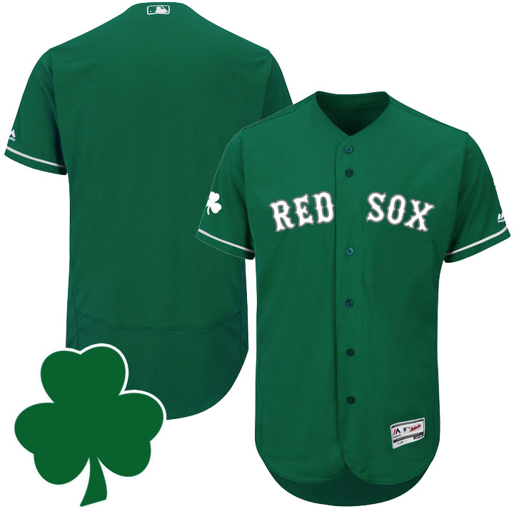 Boston Red Sox St. Patricks Day Green Celtic Flexbase Authentic Collection Jersey