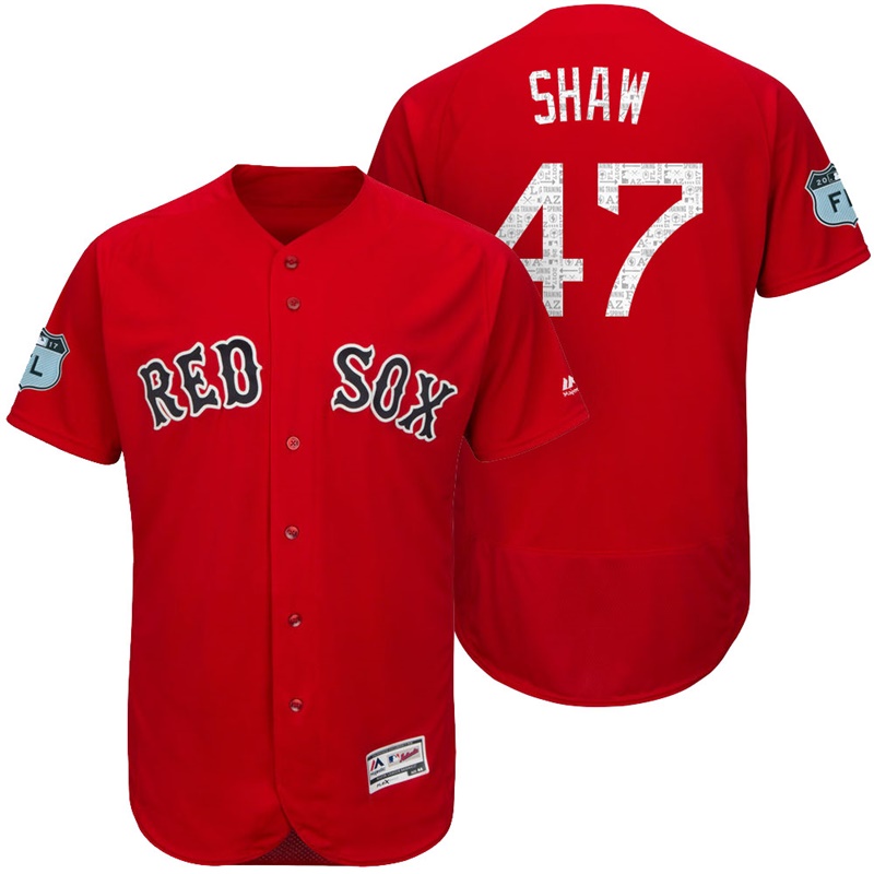 Boston Red Sox Travis Shaw #47 Red 2017 Spring Training Grapefruit League Patch Authentic Collection Flex Base Jersey