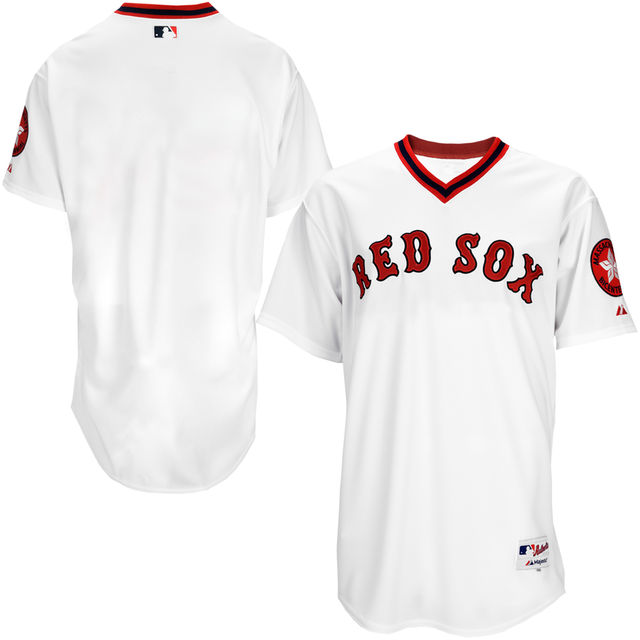 Boston Red Sox Majestic White Authentic Turn Back the Clock Team Jersey