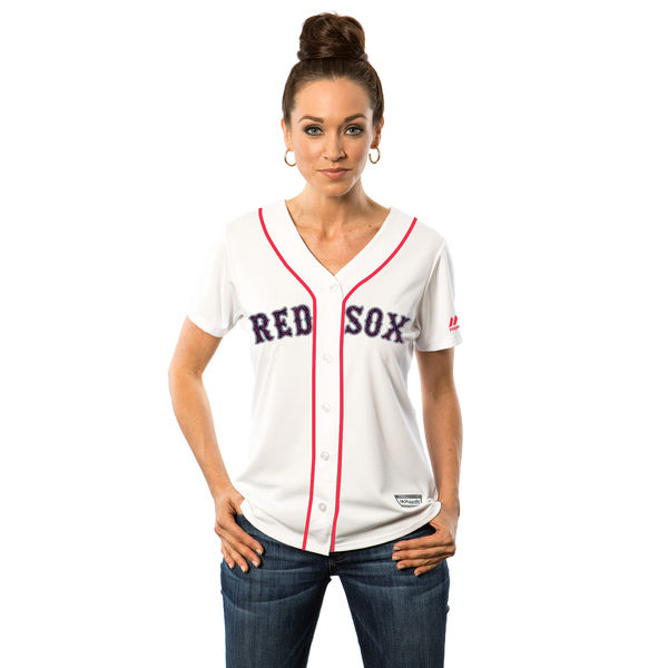 Women's Boston Red Sox White 2016 Independence Day Stars & Stripes Cool Base Jersey