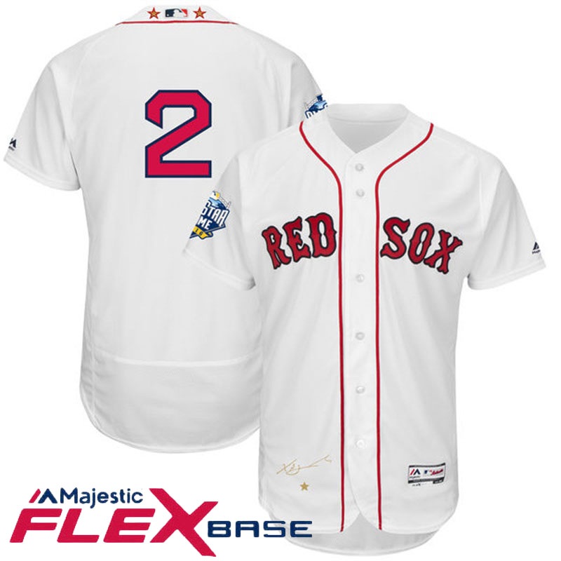 Boston Red Sox Xander Bogaerts #2 Majestic White 2016 MLB All-Star Game Signature Flex Base Jersey