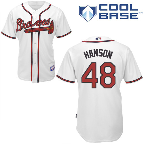 Atlanta Braves #48 Tommy Hanson White Home Jersey