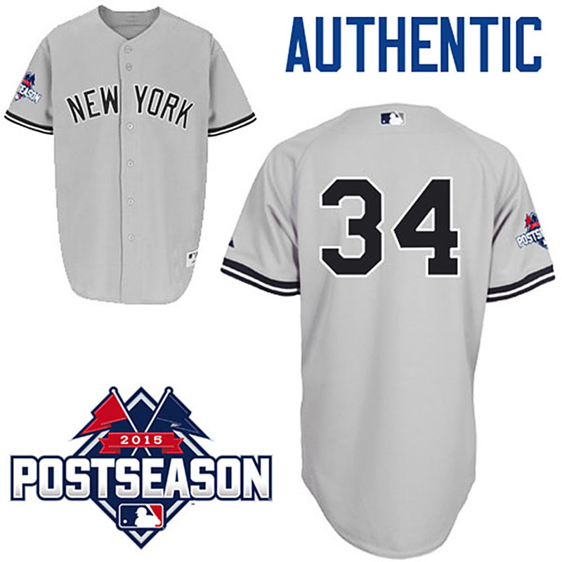 Brian McCann Postseason Patch Authentic Gray Jersey