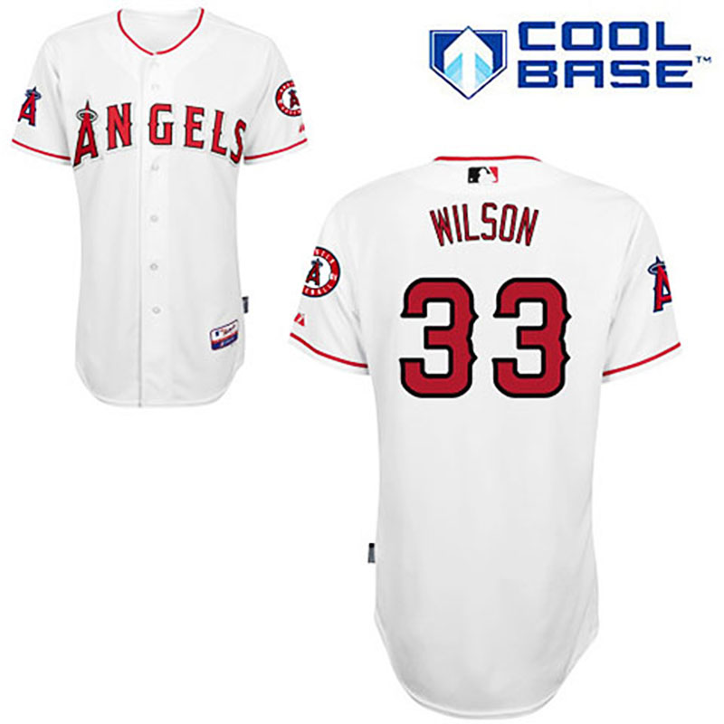 Los Angeles Angels of Anaheim #33 C.J. Wilson White Cool Base Jersey