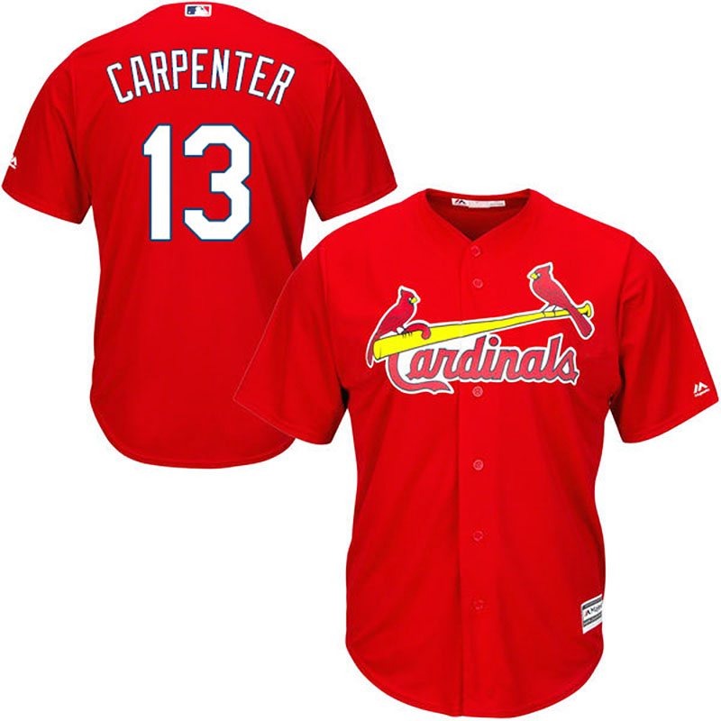 St. Louis Cardinals #13 Matt Carpenter Red Alternate Cool Base Jersey