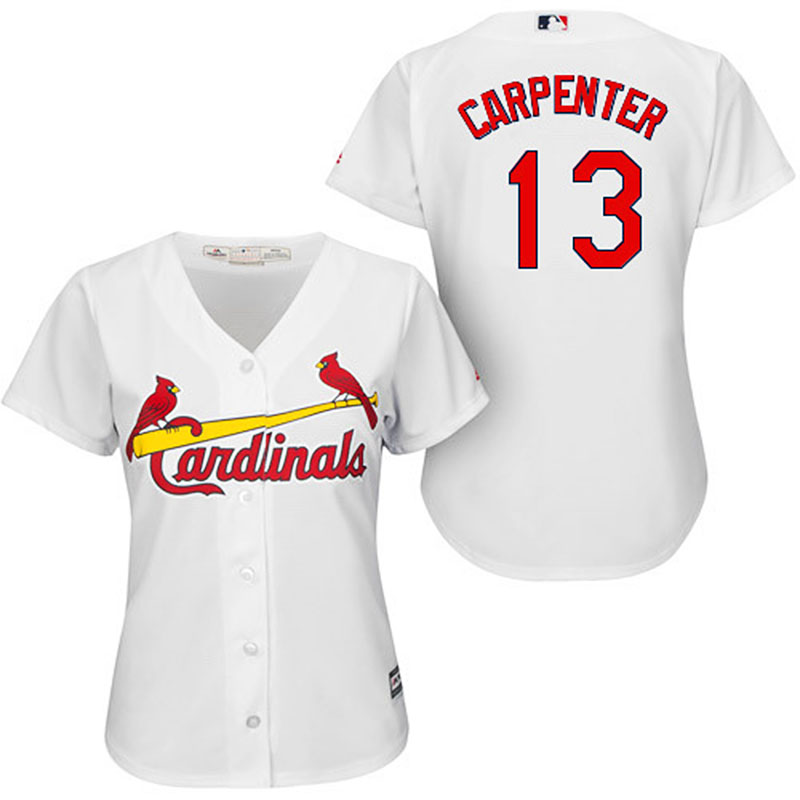 St. Louis Cardinals #13 Matt Carpenter White Home Cool Base Jersey