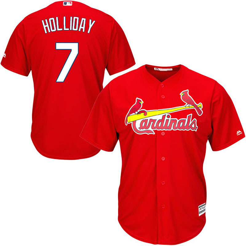 St. Louis Cardinals #7 Matt Holliday Red Alternate Cool Base Jersey