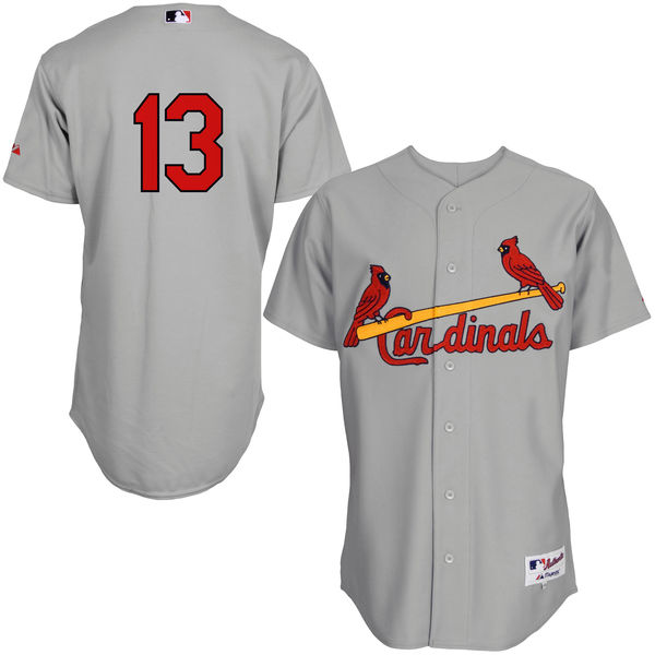 St. Louis Cardinals Matt Carpenter #13 Gray Turn Back the Clock Cool Base Authentic Jersey