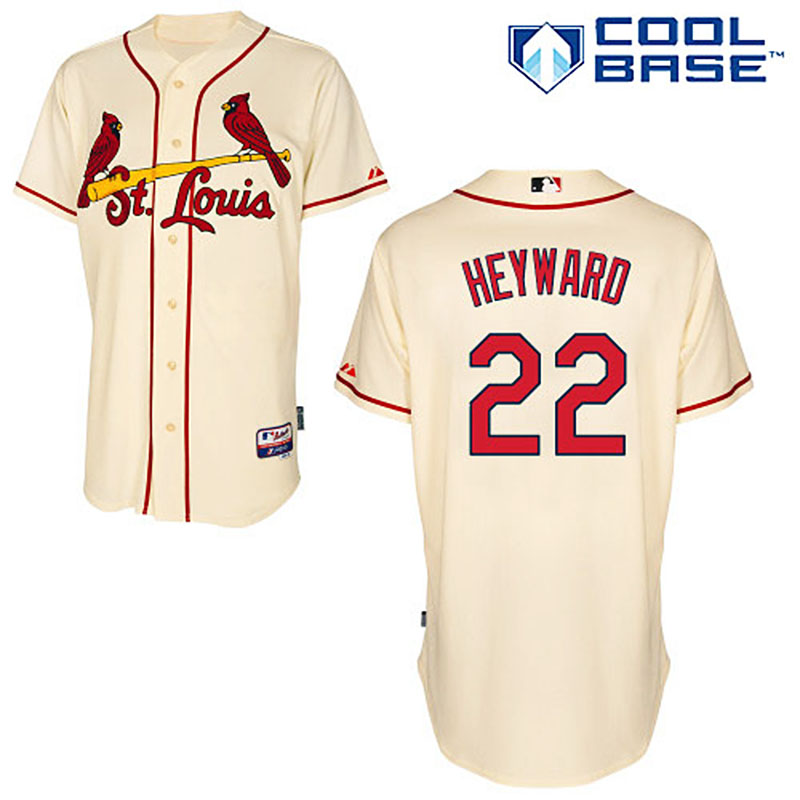 St. Louis Cardinals #22 Jason Heyward Alternate Authentic Cool Base Ivory Jersey